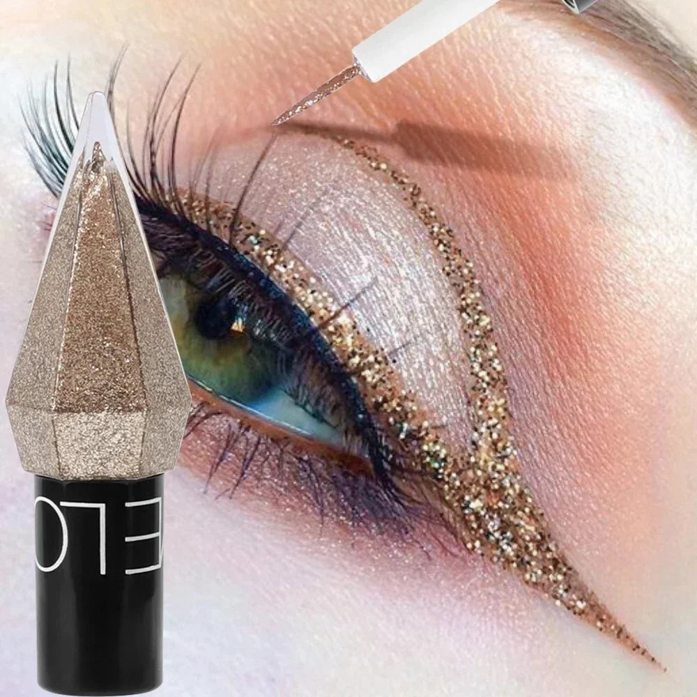 SAKSRAAR Diamond Glitter Eyeliner & Eyeshadow – Waterproof, Shimmer, Long-Lasting (2.5g)
