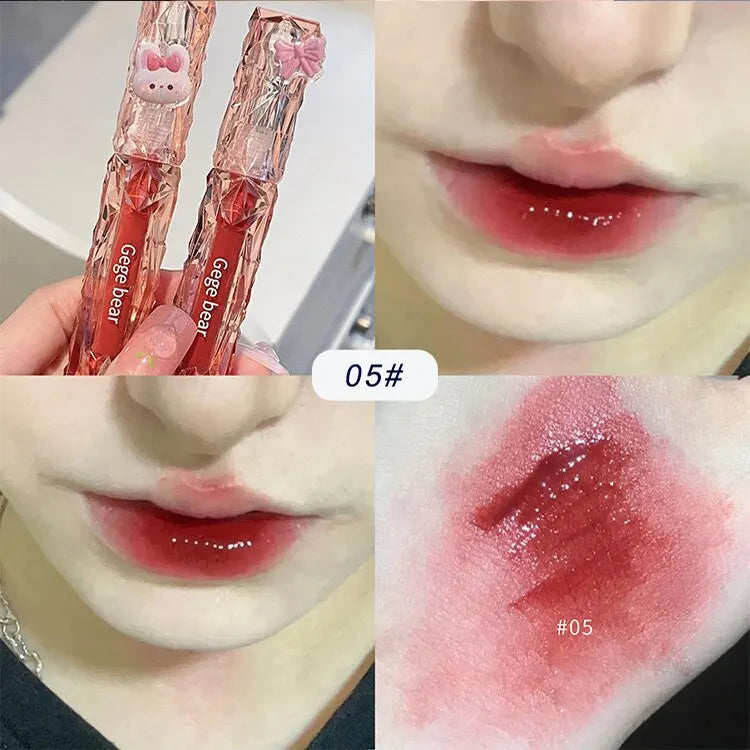 Brillo de labios Crystal Mirror de Gege Bear: hidratante, brillante y con volumen.