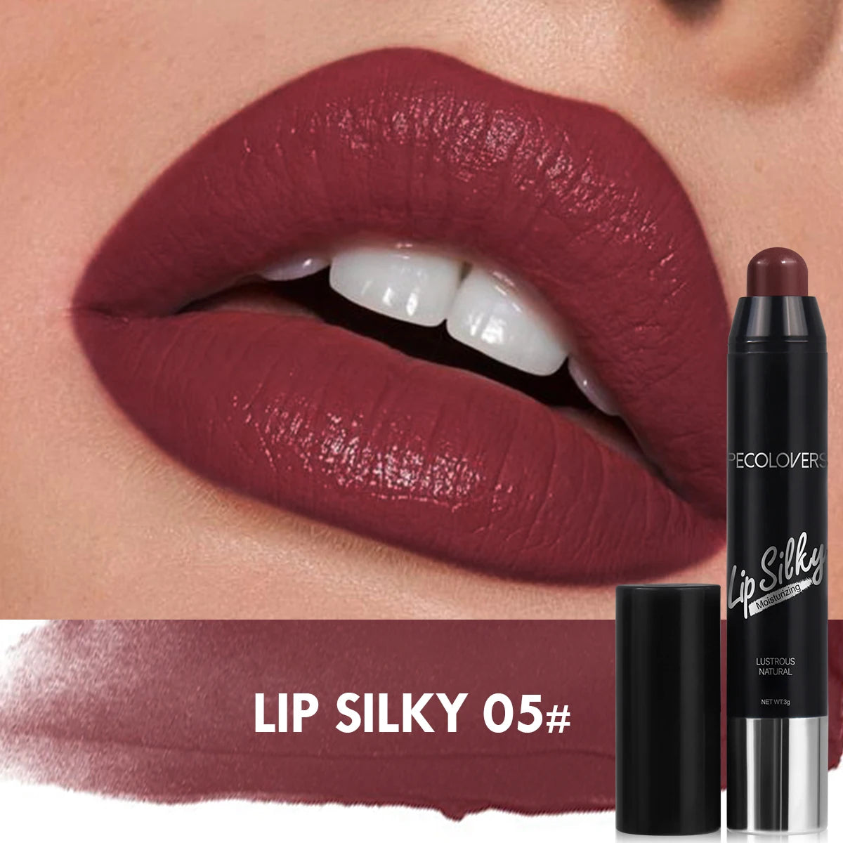 LuxuryGlow Waterproof Matte Lipstick Pencil – Long-Lasting, Non-Stick, Nude Lip Tint