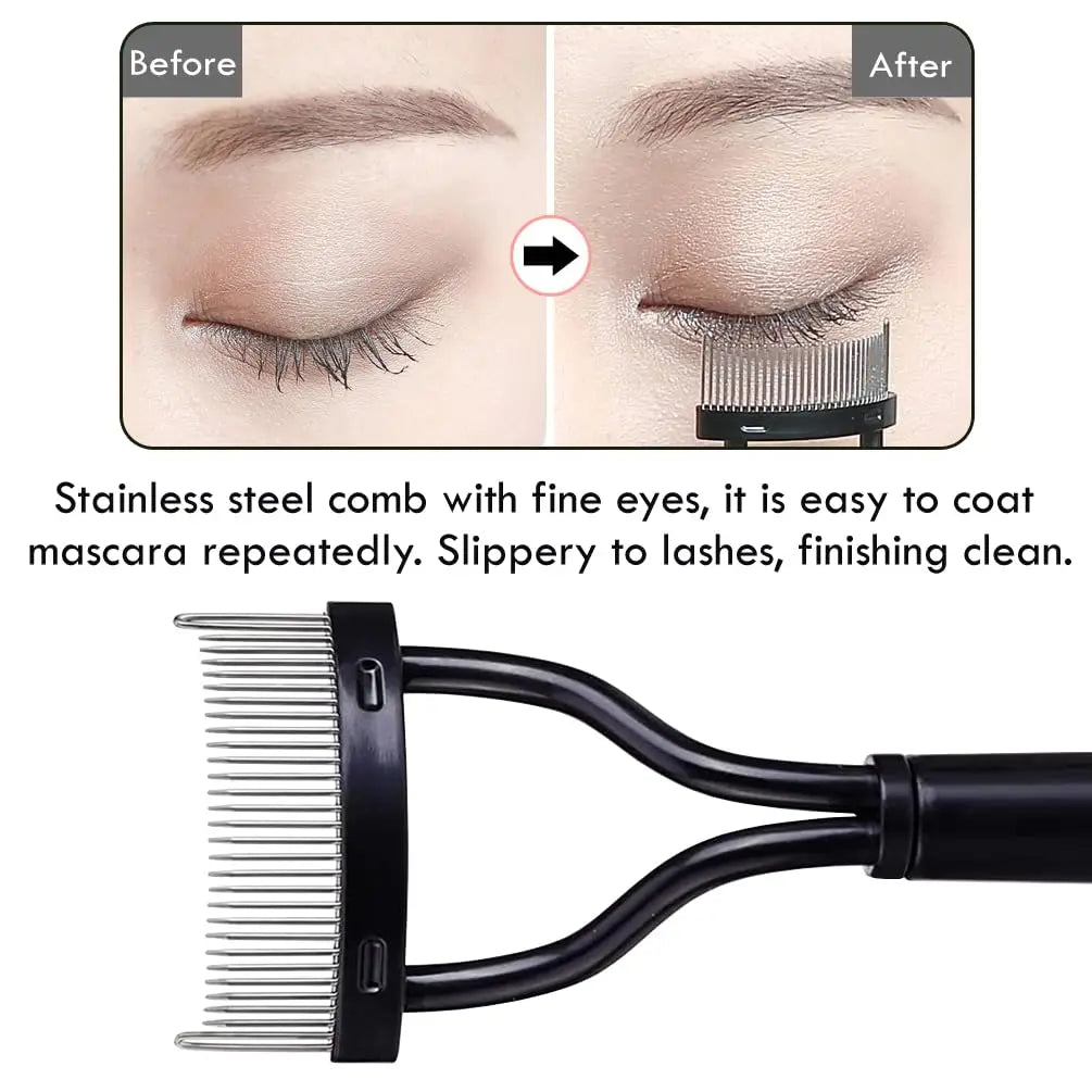 LuxuryGlow Eyelash Comb Separator with Cover | Lash Definer & Mascara Applicator Tool