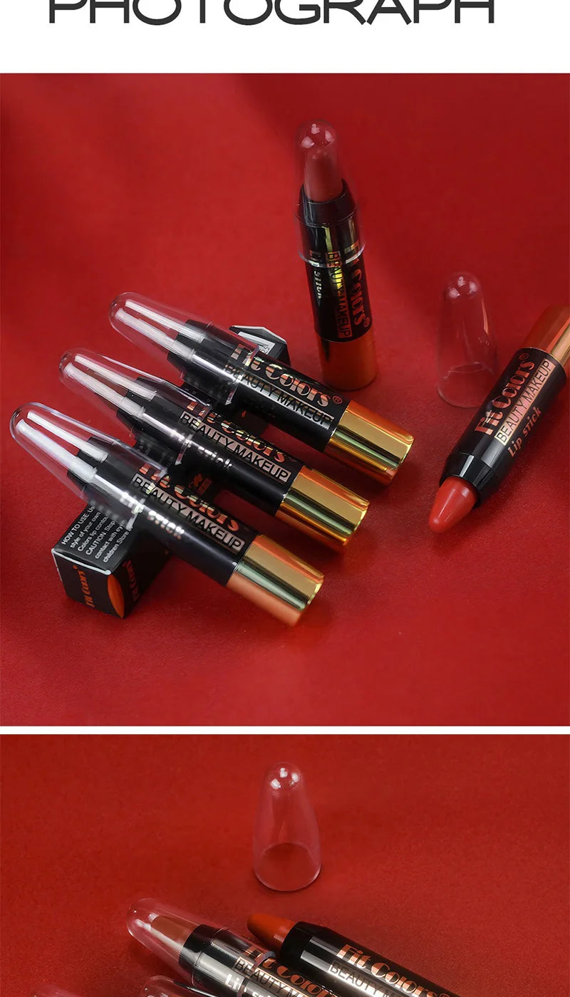Set de lápices labiales LuxuryGLOW Fit Colors Velvet: 6 tonos, resistentes al agua e hidratantes