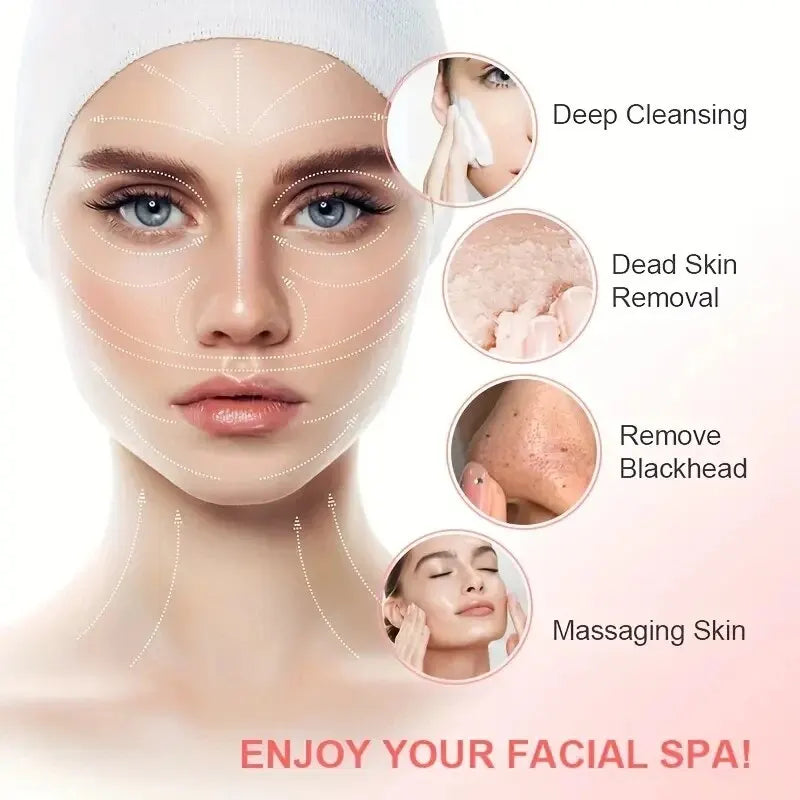 Cepillo de limpieza facial y masajeador de belleza LuxuryGlow 5 en 1: limpieza profunda y cuidado suave de la piel