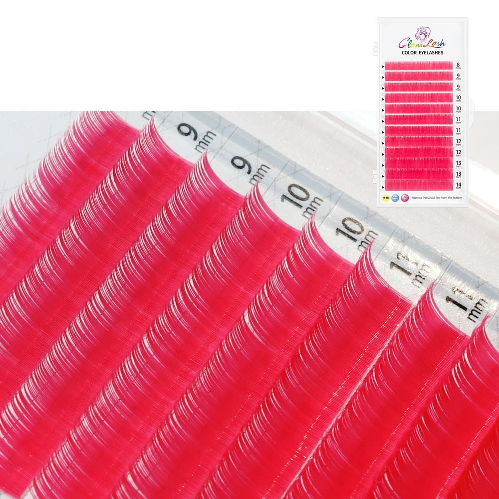 GLAMLASH Morandi Grey Colored Lash Extensions – Natural Individual Eyelashes
