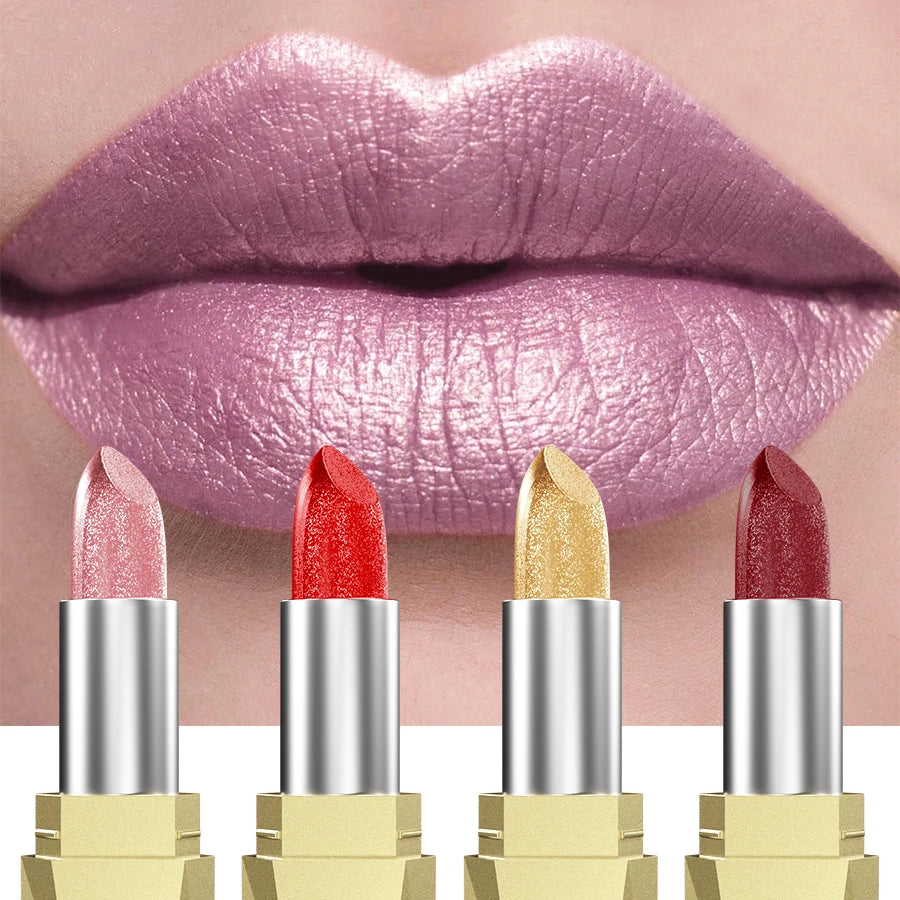 Labial metálico KAFURUX: 21 tonos brillantes y brillo duradero