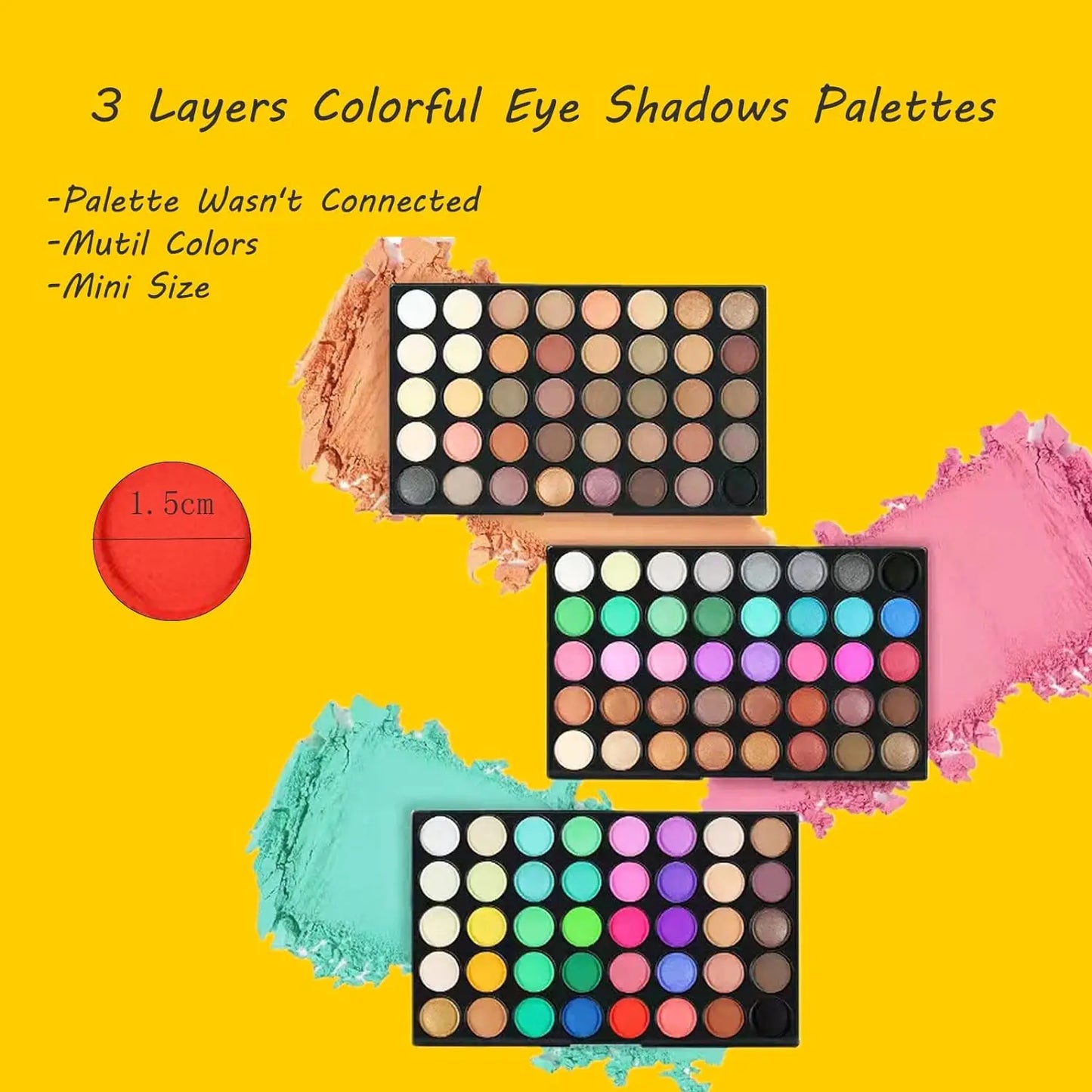 Paleta de sombras de ojos VERONNI de 120 colores: maquillaje mate, brillante y con purpurina de larga duración.