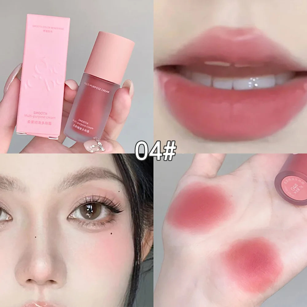 Crema de terciopelo 4 en 1 Gege Bear: lápiz labial, rubor, sombra de ojos y contorno