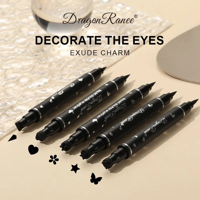 Dragon Ranee Double-Head Eyeliner with Star Stamp – Waterproof & Smudge-Proof (2.5g)