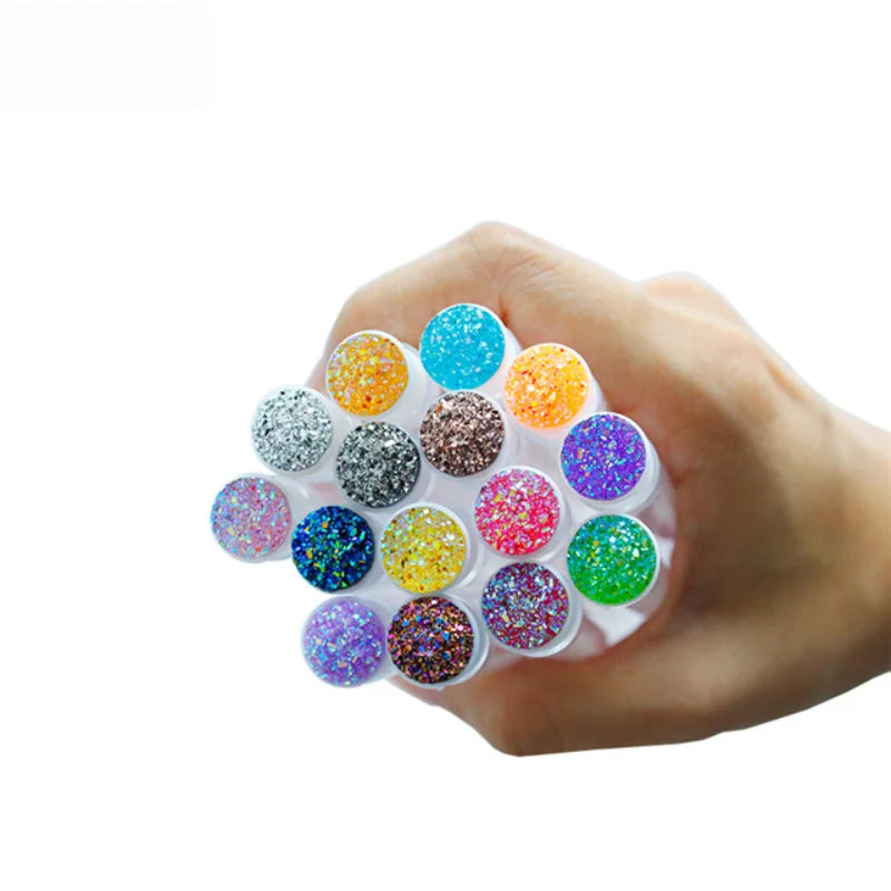 LuxuryGlow 50Pcs Reusable Eyebrow & Eyelash Brush Tubes – Dustproof Sparkling Makeup Brush Holders