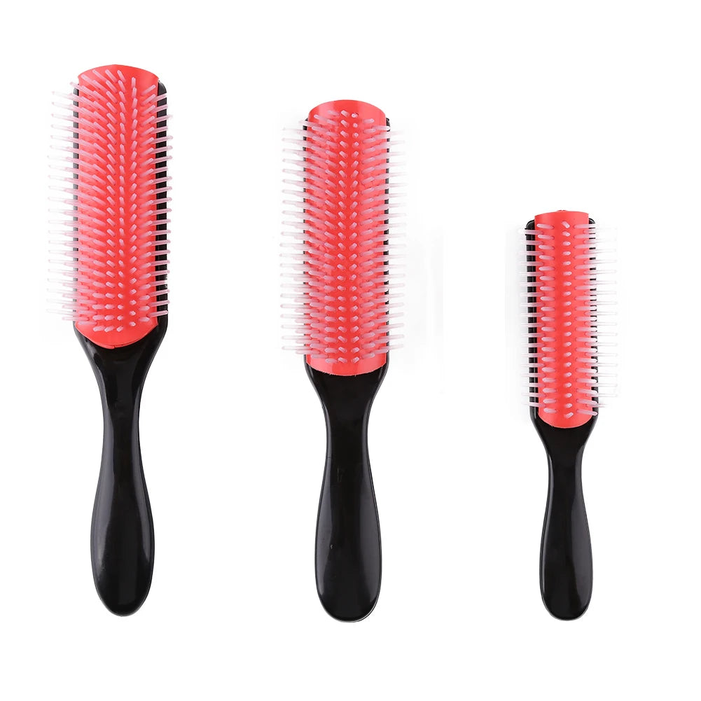 APWIKOGER 9-Row Detangling Hair Brush – Wet & Curly Hair Detangler with Scalp Massager