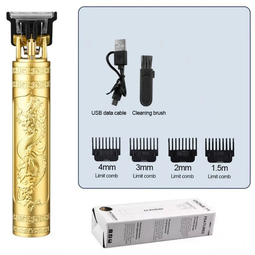 LuxuryGlow T9 USB Rechargeable Hair Clipper – Precision Beard & Hair Trimmer for Men