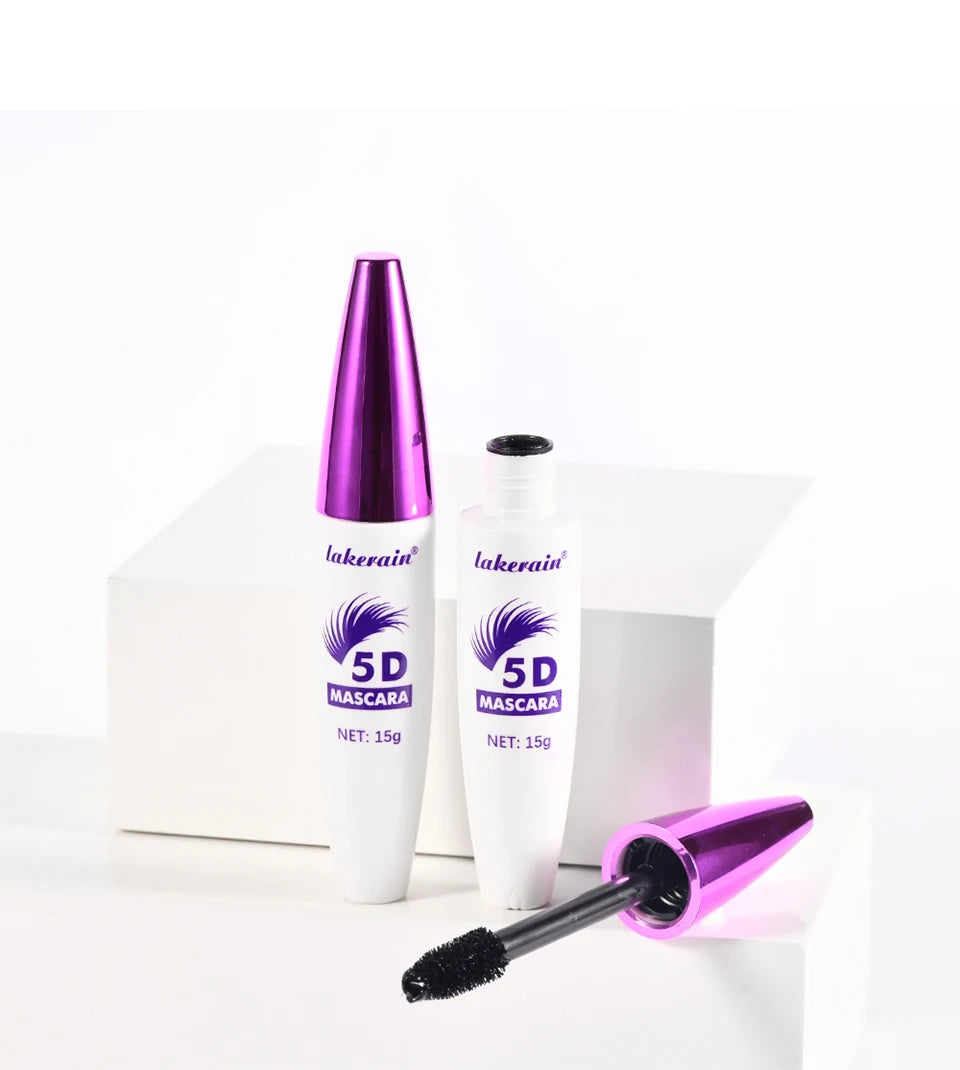 ibcccndc 5D Waterproof Fiber Mascara – Lengthening, Volumizing & Curling