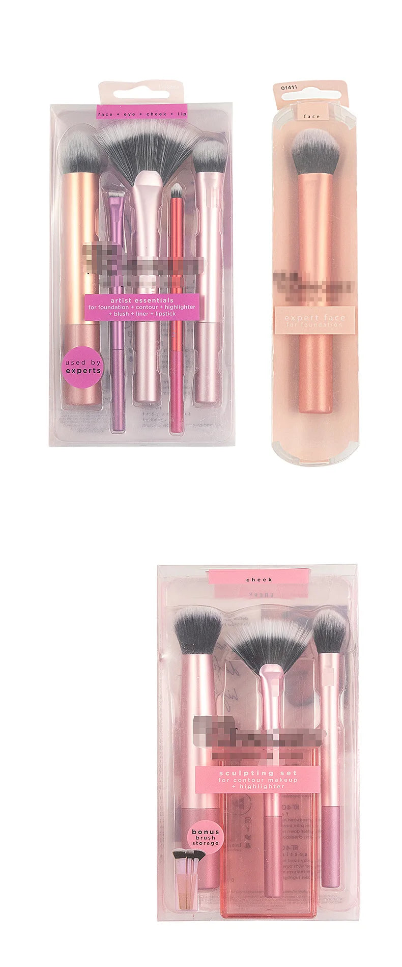 LuxuryGlow Complete Makeup Brush Set with Beauty Blender – Soft Wool Fiber for Face & Eyes