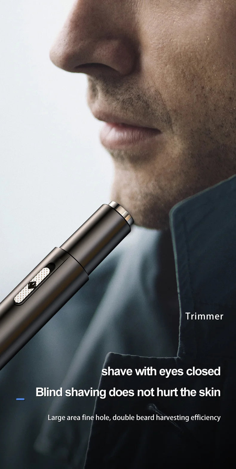 Newmine Rechargeable Electric Nose & Ear Hair Trimmer for Men – Safe Facial Grooming Tool