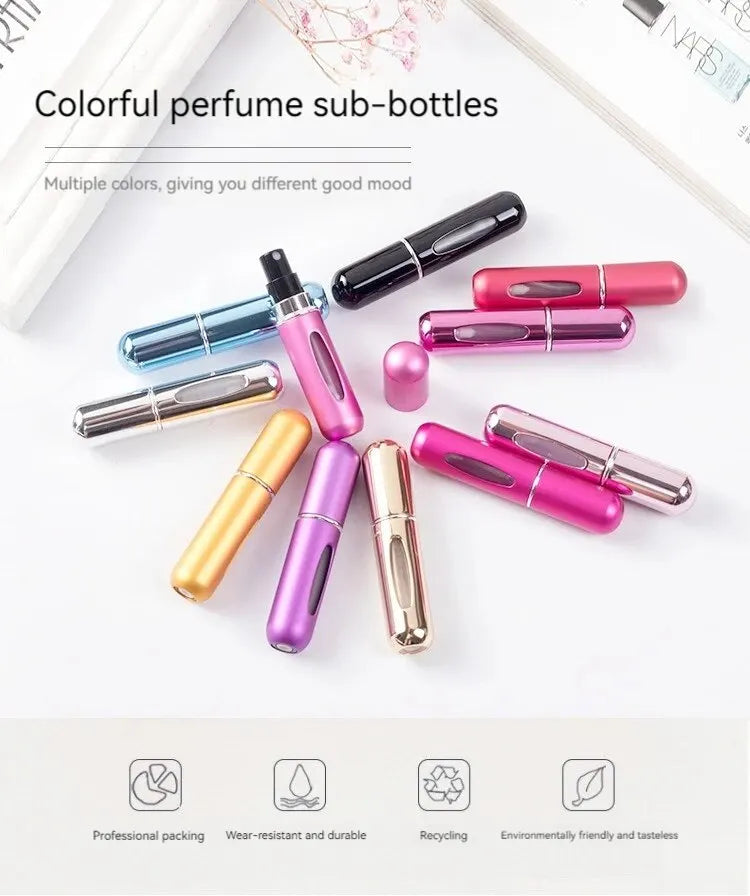 LuxuryGlow 5ml Refillable Perfume Spray Bottle – Bottom Fill & Travel-Friendly