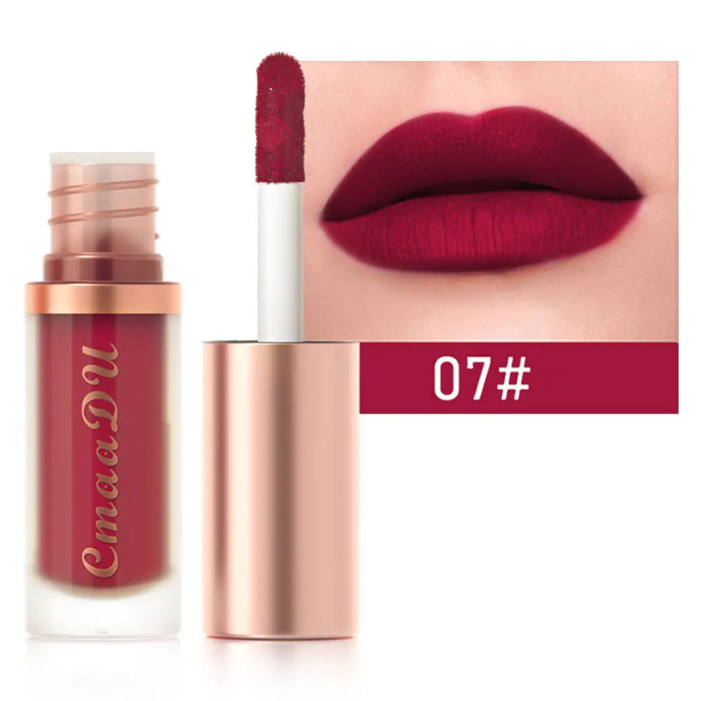 CMAADU Waterproof Matte Velvet Lip Gloss – Long-Lasting, Moisturizing, Non-Stick Formula
