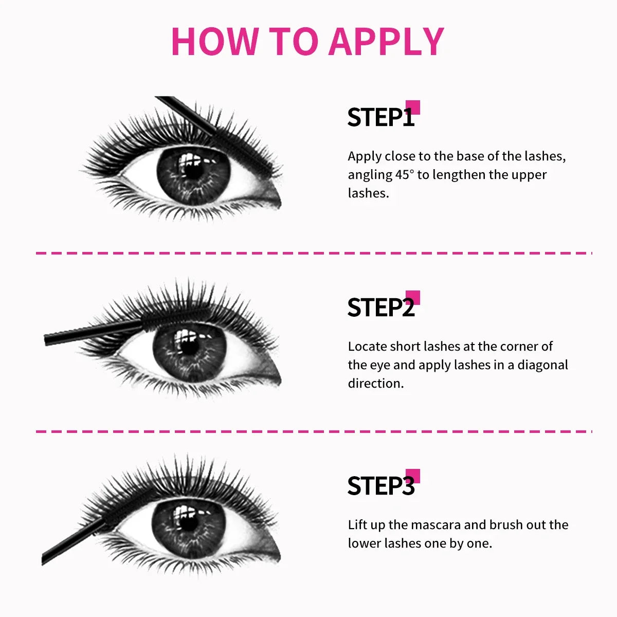 LIDORIA 4D Waterproof Lengthening Mascara – Thick, Curling & Smudge-Proof (10ml)
