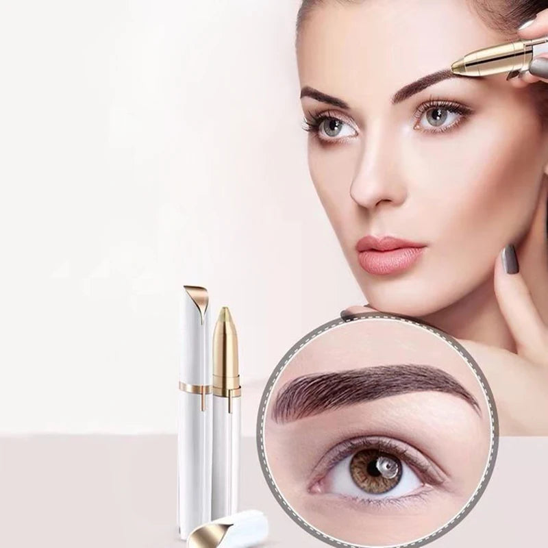 LuxuryGlow Electric Eyebrow Trimmer for Beginners – Precision Nose Hair & Brow Shaver