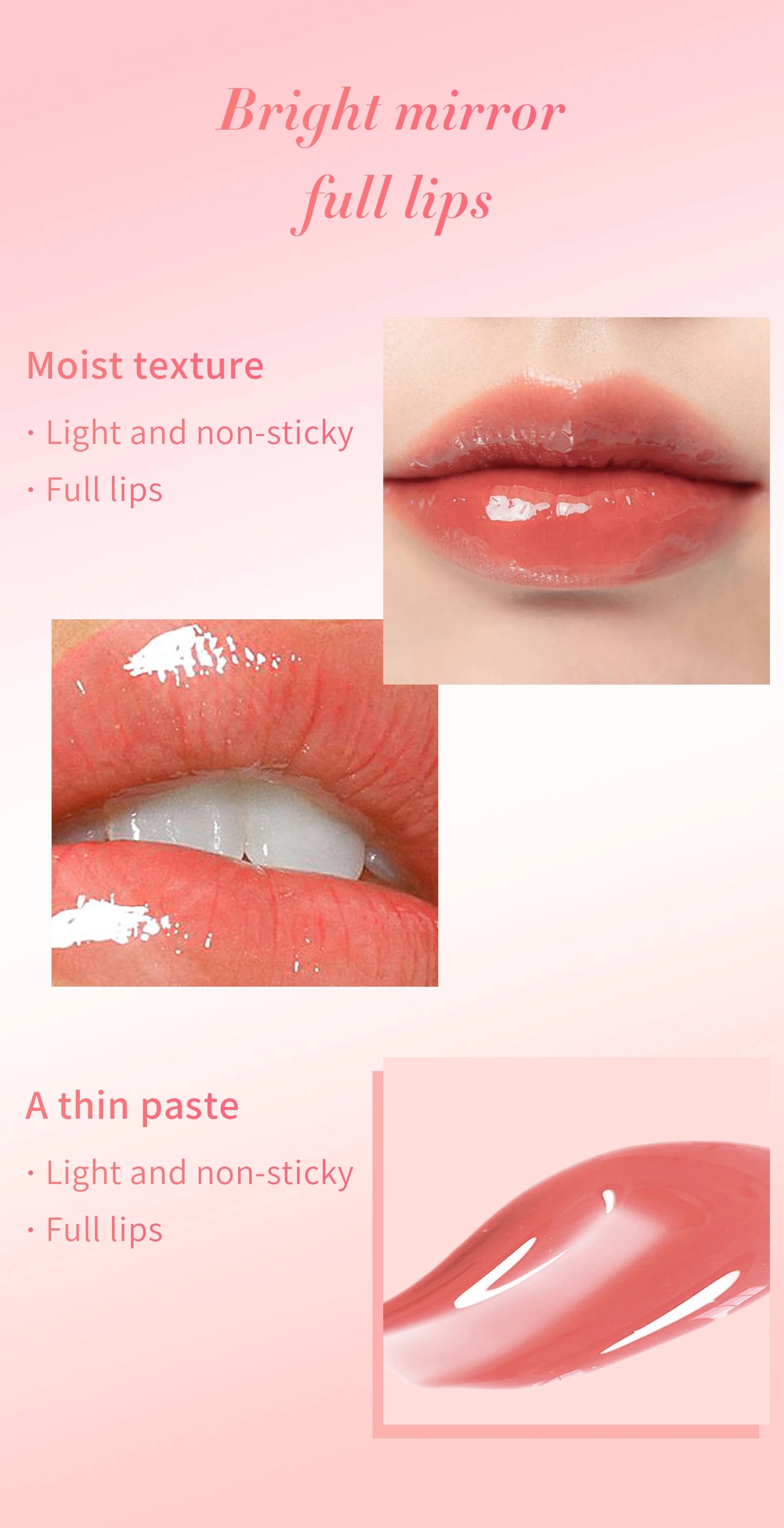 Aceite labial Hello Kiss Crystal Jelly | Hidratante, voluminizador y brillo con color