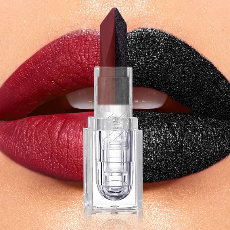Lápiz labial y delineador de labios LuxuryGlow 2 en 1: mate, resistente al agua y de larga duración