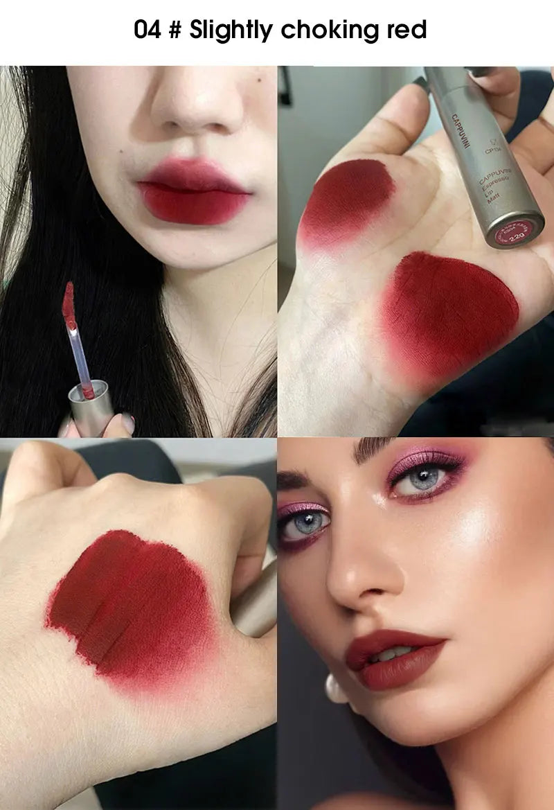 Cappuvini Velvet Matte Lip Gloss – Waterproof, Smudge-Proof & Long-Lasting