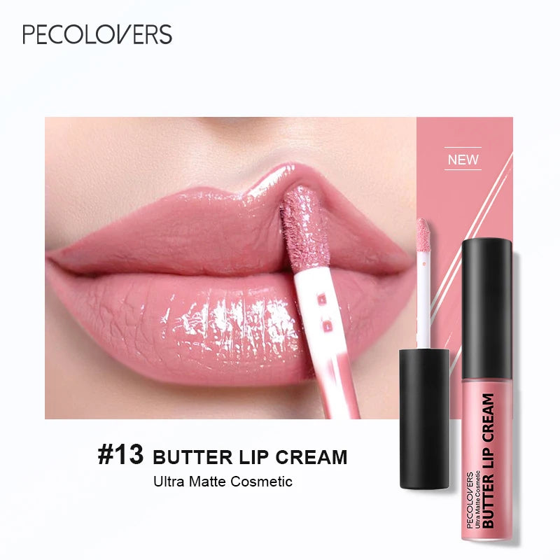 Labial líquido a prueba de agua LuxuryGlow: 21 tonos vibrantes con vitamina E y voluminizador de labios