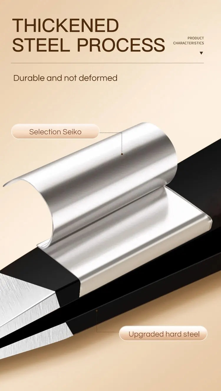GECOMO Stainless Steel Eyebrow Tweezer – Slant & Flat Tip for Precision