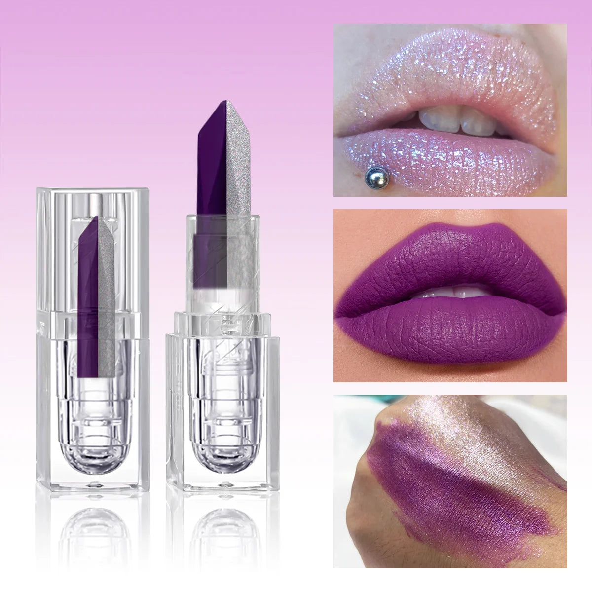 Lápiz labial y delineador de labios LuxuryGlow 2 en 1: mate, resistente al agua y de larga duración