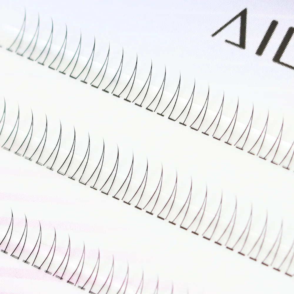 Grupos de pestañas AILYRISS Manga J Curl en forma de V – Pestañas inferiores naturales