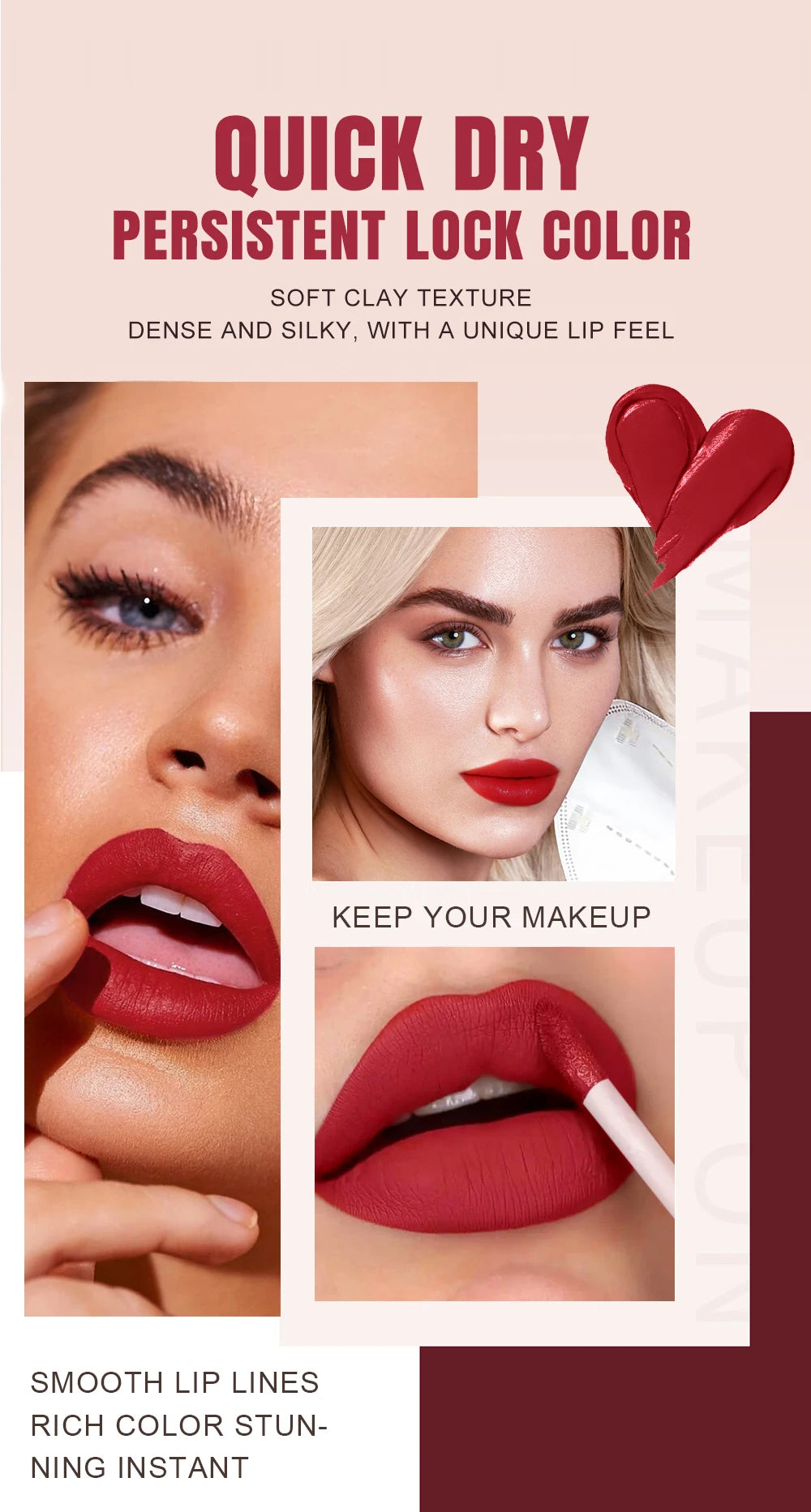 Fit Colors Matte Lip Gloss – Waterproof, Long-Lasting Velvet Lipstick