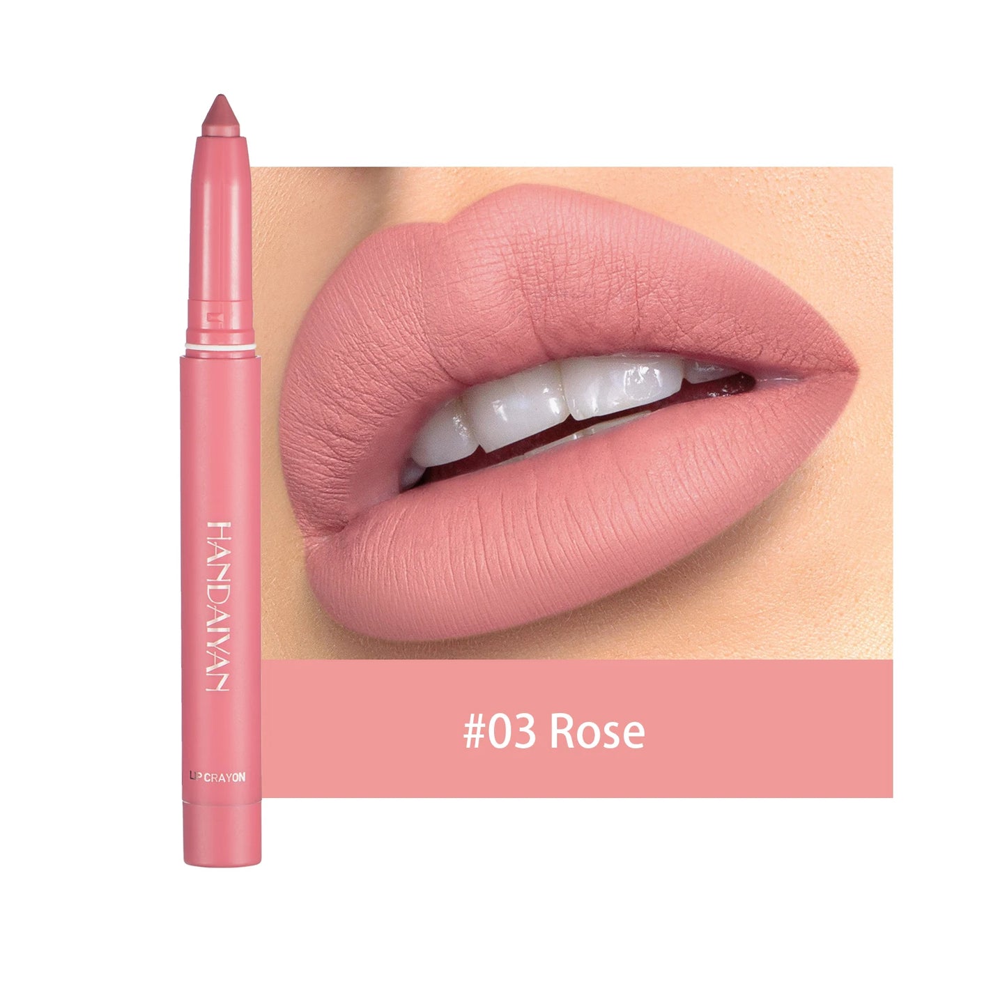 HANDAIYAN Matte Lipstick Pen with Built-In Sharpener – Fadeless & Non-Staining