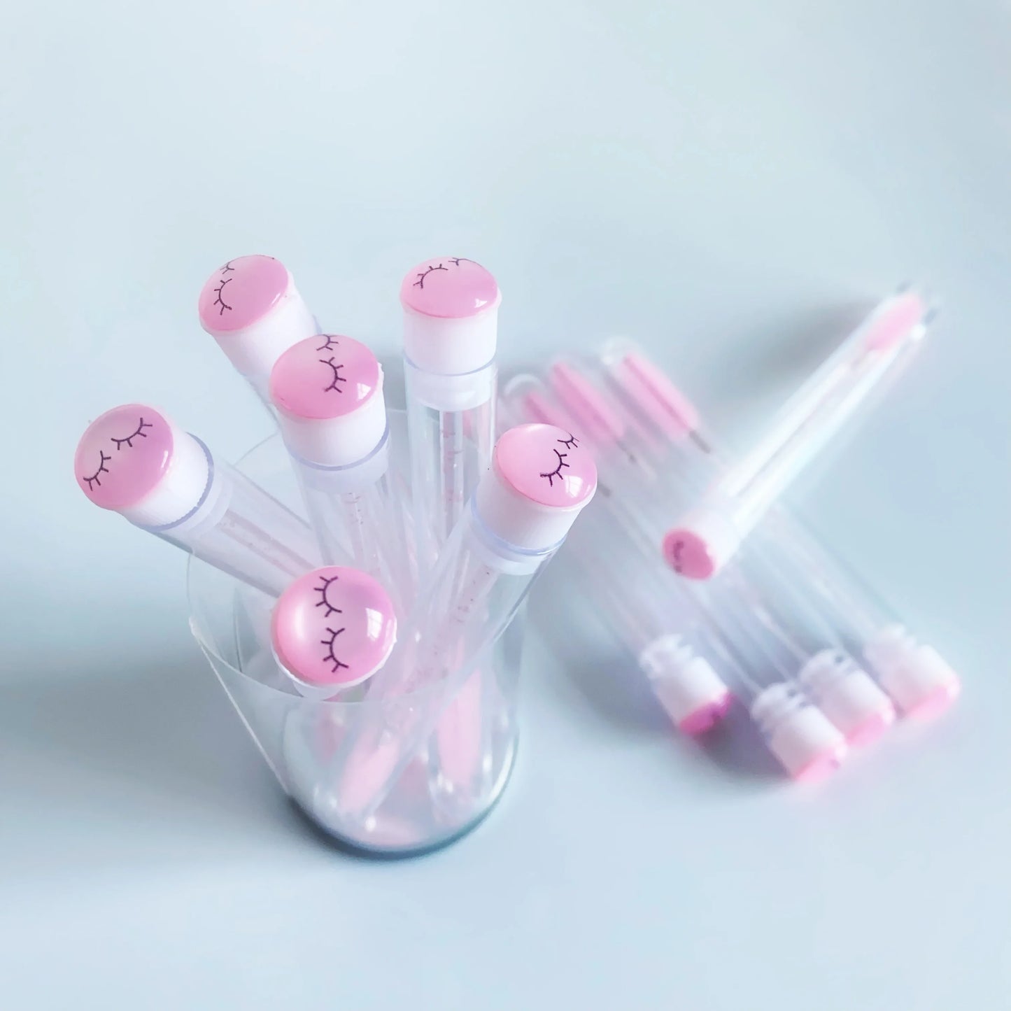 ZXZZS 50 Reusable Mascara Wands with Tubes – Lash & Brow Spoolie Set