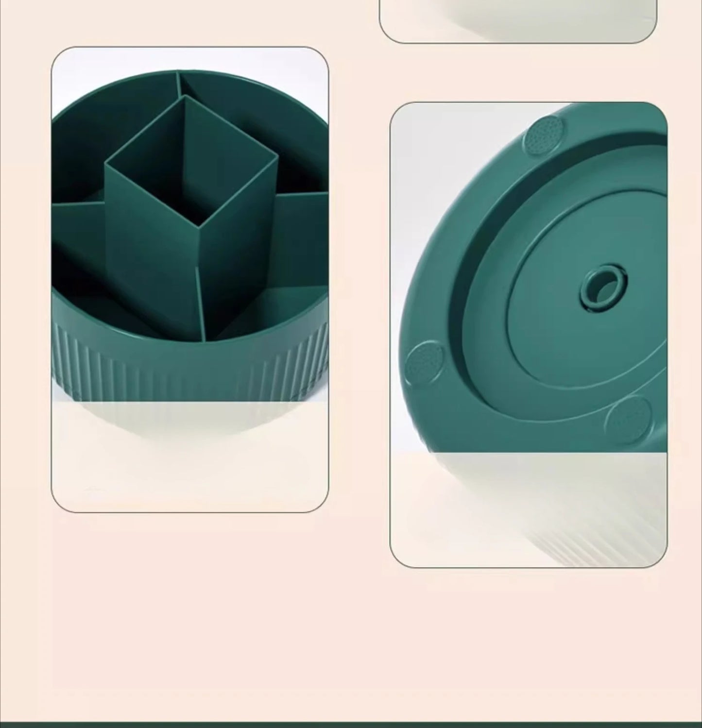 LuxuryGlow 360° Rotating Makeup Organizer Box — Desktop Cosmetic & Jewelry Holder