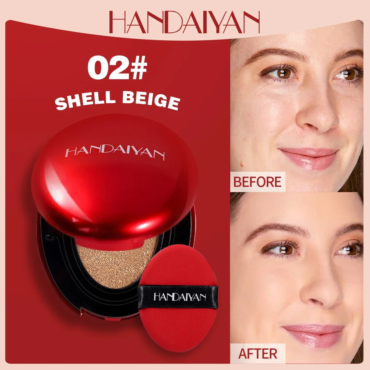 HANDAIYAN 5-Color Concealer Cushion – Moisturizing & Long-Lasting Face Makeup