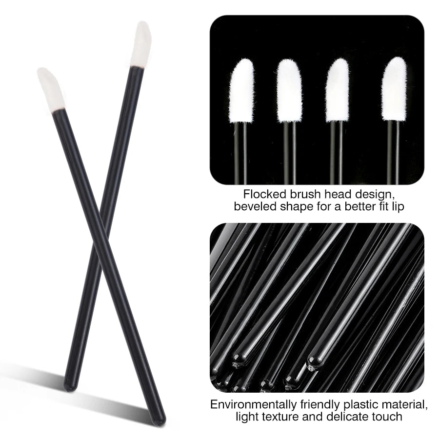 Pinceles desechables para rímel y labios HMQ Beauty (100/50 unidades) – Aplicadores de maquillaje higiénicos