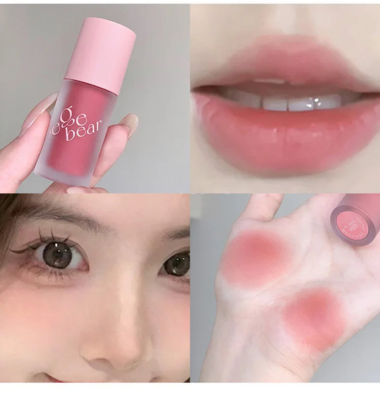 Crema de terciopelo 4 en 1 Gege Bear: lápiz labial, rubor, sombra de ojos y contorno