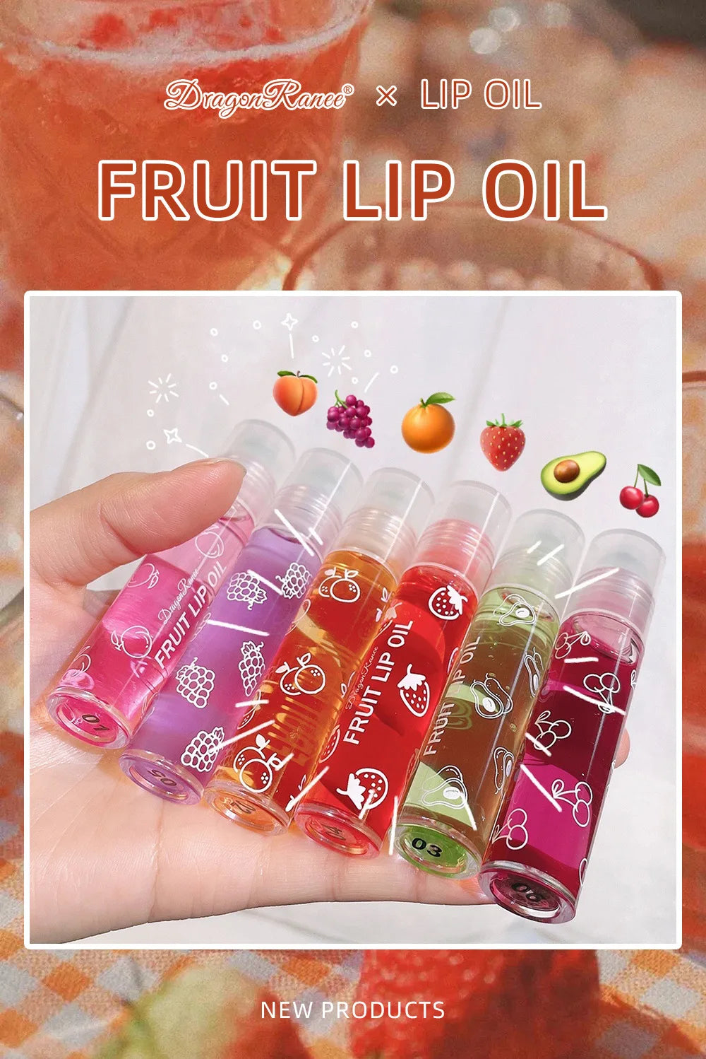Aceite labial en roll-on LuxuryGlow: brillo labial hidratante y nutritivo para labios suaves y tersos (8 ml)