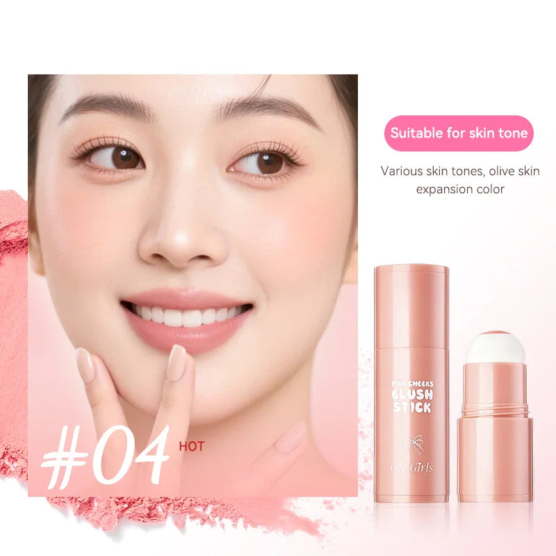 أحمر خدود كوري وردي من LuxuryGlow - إسفنجة ناعمة لتوهج طبيعي