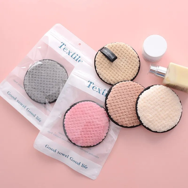 LuxuryGlow 4PCS Reusable Microfiber Makeup Remover Pads – Soft, Washable & Eco-Friendly