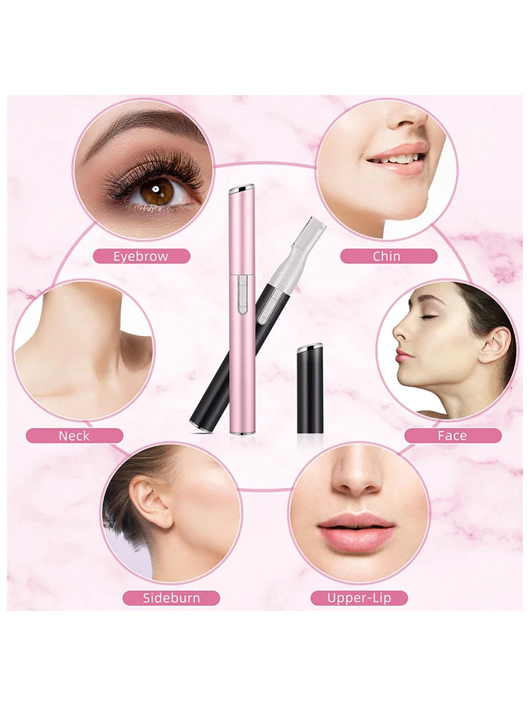 LuxuryGlow Electric Eyebrow Trimmer – Mini Facial Hair Remover for Face, Neck & Body
