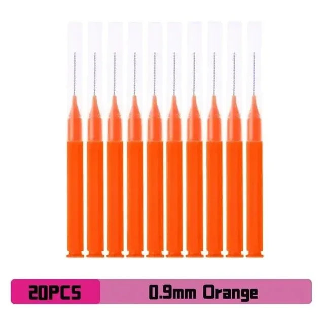 LuxuryGlow 20PCS Interdental Brushes for Braces & Tooth Gaps – Portable Dental Picks for Oral Hygiene