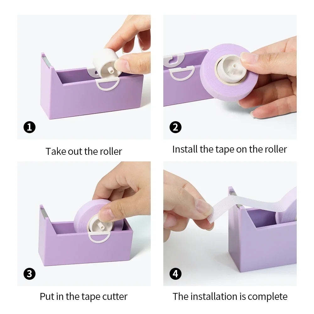 ZXZZS Lash Tape Cutter Tool – Rotating Eyelash Extension Tape Splitter for Grafting & Makeup Use