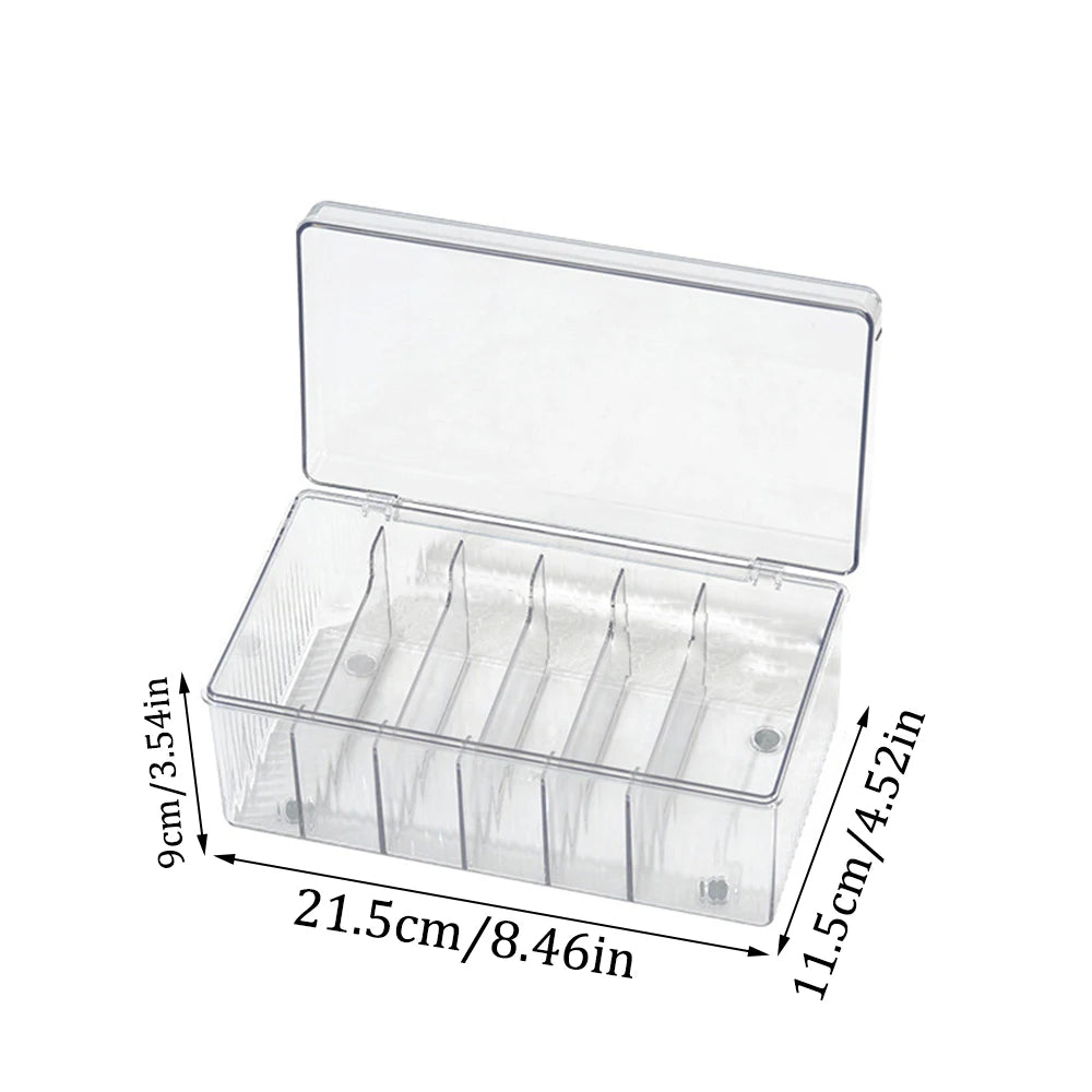 LuxuryGlow Professional Acrylic Eyelash Storage Box with Lid – Transparent Organizer for Lash Stylists