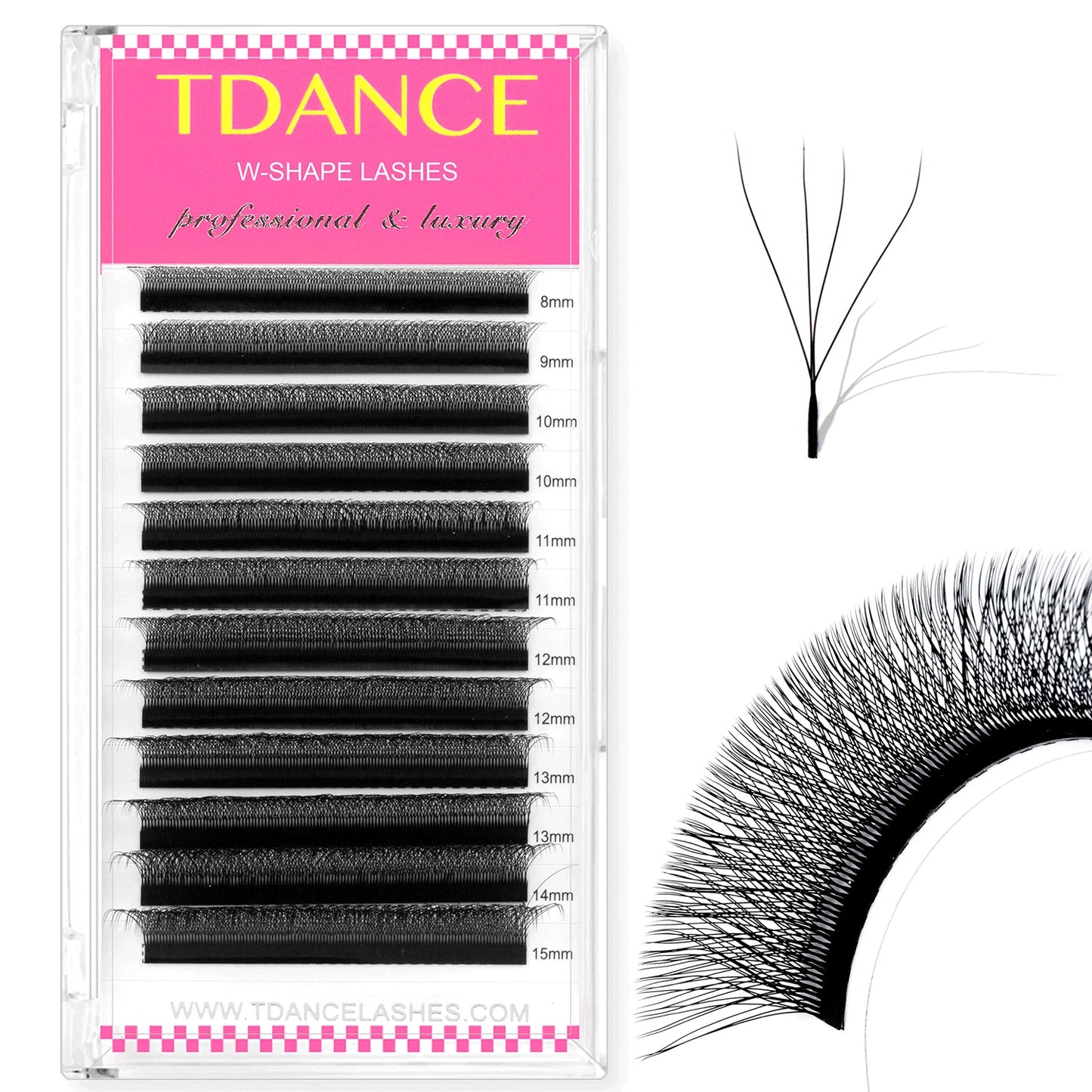 TDANCE 3D–6D Premade W Style Blooming Lash Fans | Faux Mink Volume Eyelash Extensions C90