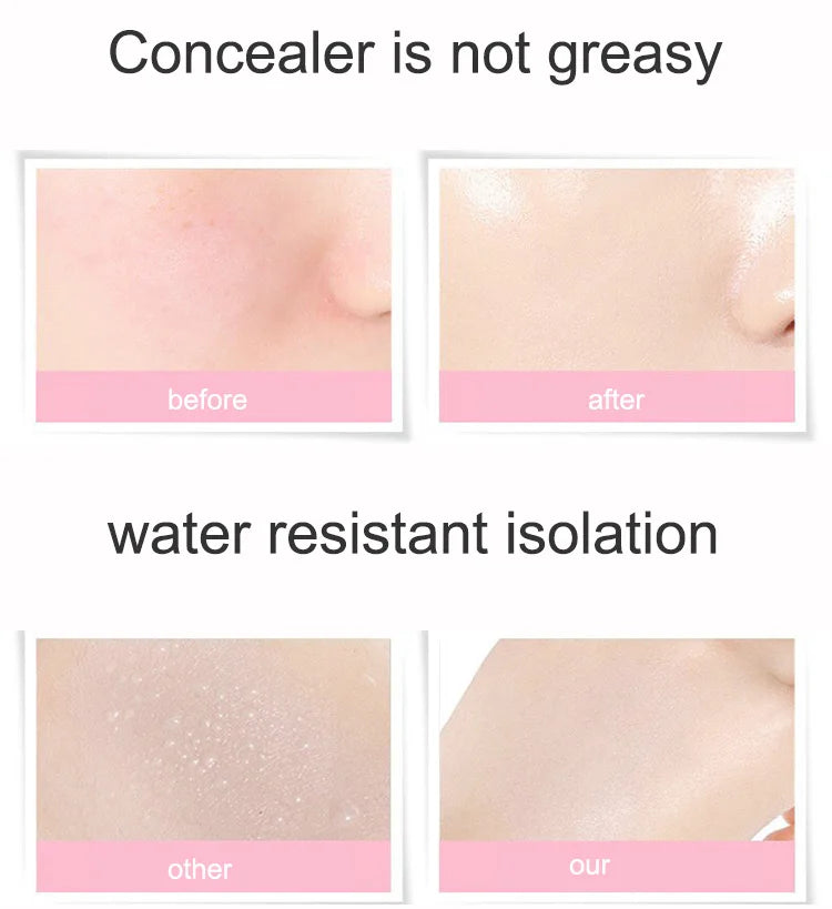 Base de maquillaje líquida Cappuvini Air Cushion: de larga duración, iluminadora e hidratante.