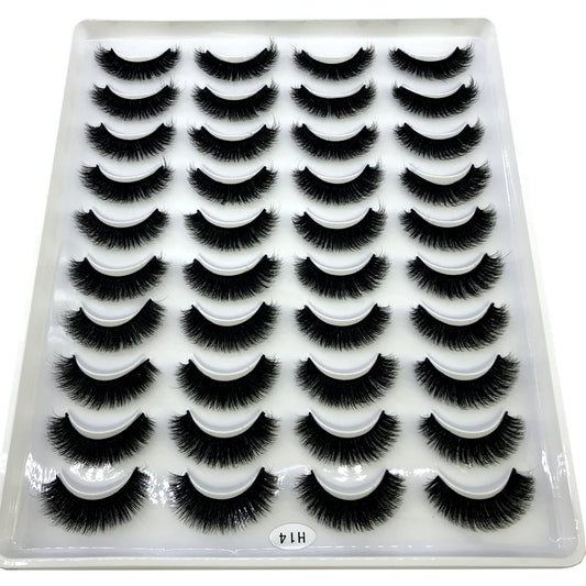 HBZGTLAD 2024 New 3D Mink False Eyelashes – 20 Pairs Natural Long Thick Lashes
