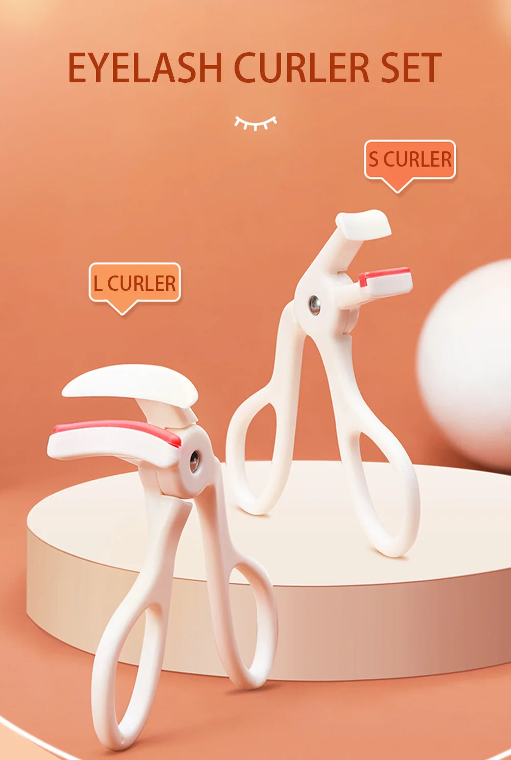 CALIYI Dual-Size Eyelash Curlers with Silicone Pads – For Big & Small Eyes
