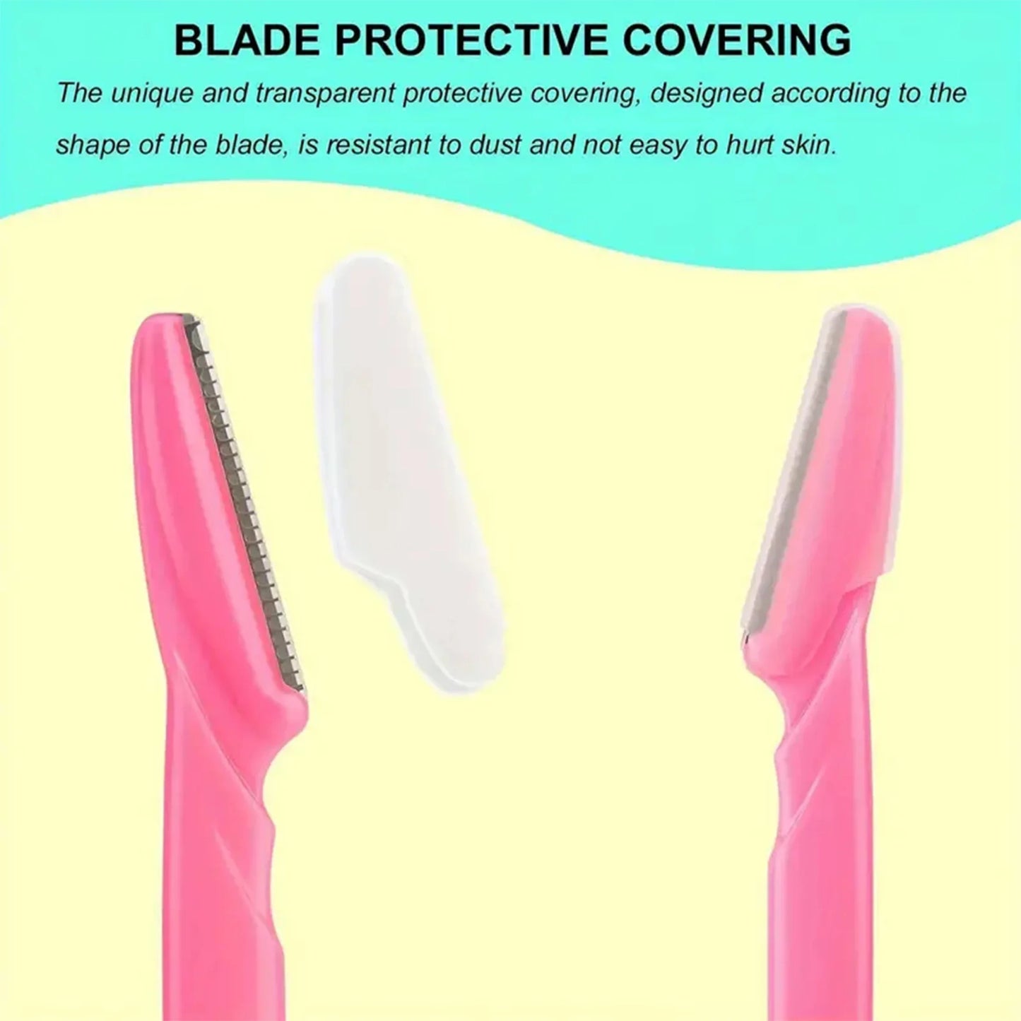 LuxuryGlow 5/10/20Pcs Eyebrow & Face Razors for Women & Men – Safe Hair Trimmer with Protective Cover