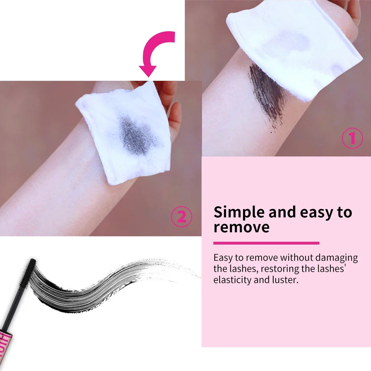 LIDORIA 4D Waterproof Lengthening Mascara – Thick, Curling & Smudge-Proof (10ml)
