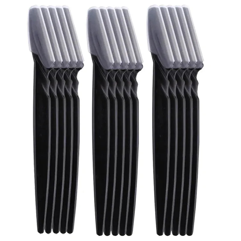 LuxuryGlow 5/10/20Pcs Eyebrow & Face Razors for Women & Men – Safe Hair Trimmer with Protective Cover