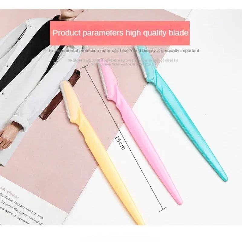 LuxuryGlow Portable Eyebrow Trimmer Razor – Stainless Steel Face & Brow Shaver for Women (1PC)